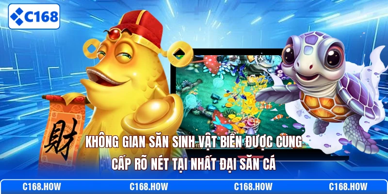 Không gian săn sinh vật biển được cung cấp rõ nét tại Nhất Đại Săn Cá